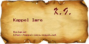Kappel Imre névjegykártya